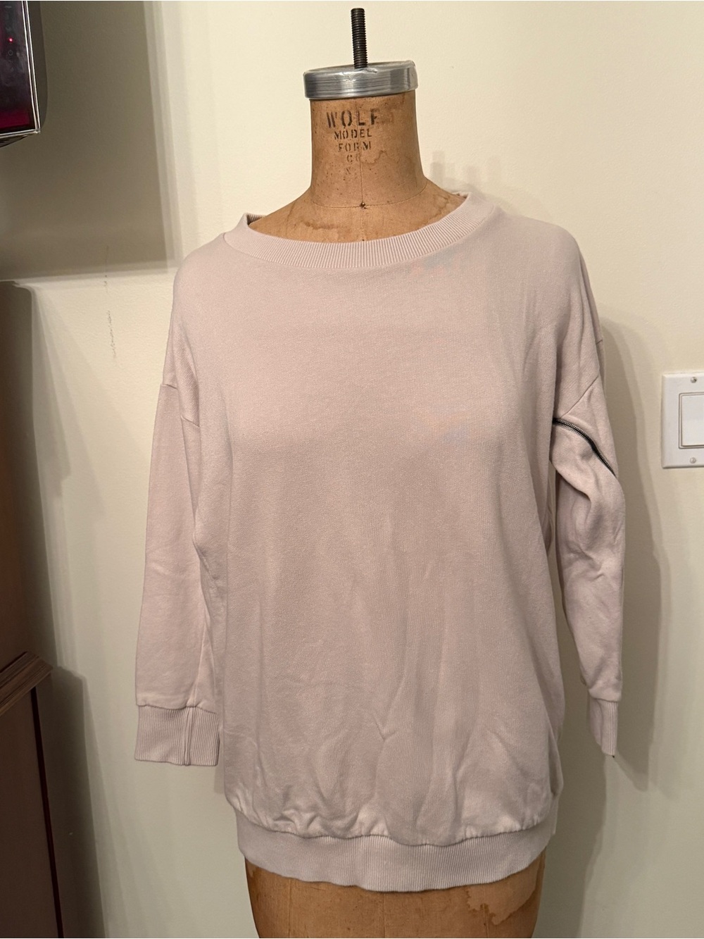All Saints Asymmetrical Zippered Sweatshirt